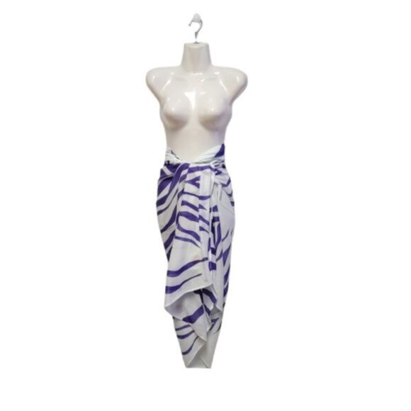Womens Sarong Pareo Beach Cover Up Swimsuit Coverups Cotton Sarong TIE Wrap NEW - Picture 4 of 6